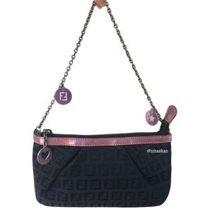 |SOLD| Authentic Fendi Zucchino Mini Pochette Bag